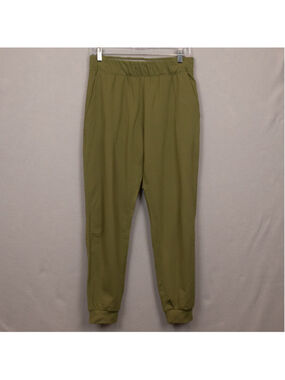WoolX Lola olive green wool blend joggers-S